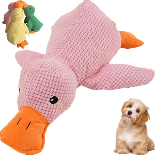 Cuddleduck - Die Kuschelente Gegen Stress, Anti Stress Ente Hund, Anti Stress Ente Beruhigende Quietschente (Rosa) von Generisch