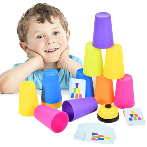 Cup Setup Set Kids - Speed Cups Toy, Quick Stack Game Challenge | Lustige Aktivität für Familienfeiern, Farbkoordinationsrasse in , Übung des Compet-Trainings Cup Setup Set Kids - Speed Cups Toy, Quick Stack Game Challenge | Lustige Aktivität für Familienfeiern, Farbkoordinationsrasse in , Übung des Compet-Trainings von Generisch