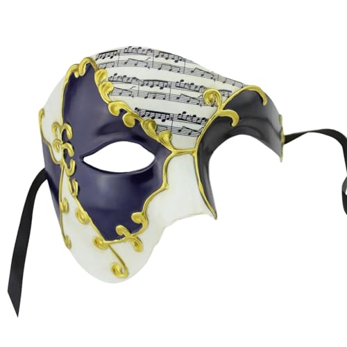 Damen Karneval Maskenball Venezianische Maske Frau Faschingsmasken Weiß Venetian Mask Fasching Augenmaske Halloween Venedig Schwarz Masken Kostüm Masquerade Weiße von Generisch