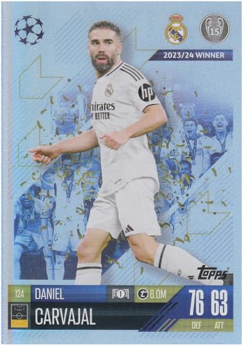 Daniel Carvajal Madrid CL Sieger Saison 2023/24 Topps Glitzer Fußball Sammelkarte 124 von Generisch