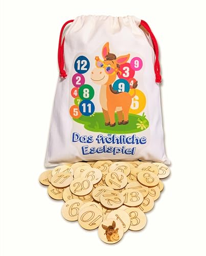 Das Eselspiel | 121 Spielsteine aus Holz | Hand-Made | 2-6 Spieler | Anleitung | Gesellschaftsspiel | Lernspiel | Familienspiel | Merkspiel, 2022-V2-RF von ZYZYZK