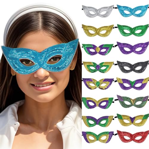 Der Letzte Idealist,Masken,Venezianische Maske Masken Kostüm Gesicht Verkleidung Damen Herren Venezianisch Masquerade Mask Women Maskenball Karneval Deko Carnival Für,Orange,One Size von Generisch