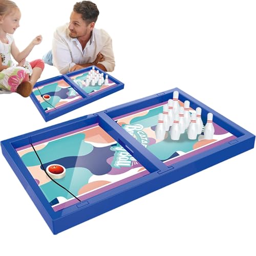 Desktop-Bowling-Spielzeug, Tisch-Bowling-Spiel,Kleines Bowlingspiel-Tischset - Tisch-Bowling-Spielzeug für den Innenbereich, Schreibtischzubehör für Kinder, alle Altersgruppen, Freunde von Generisch