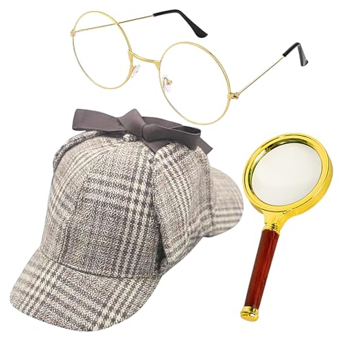 Detektivmütze – heben Sie sich mit Mystery-Detektiv-Kostüm-Set ab | All-Inclusive-Kit Detektive Cosplay | Garantierte Haltbarkeit Detektivmütze für Kinder Erwachsene Weihnachten Bühne Performance Detektivmütze – heben Sie sich mit Mystery-Detektiv-Kostüm-Set ab | All-Inclusive-Kit Detektive Cosplay | Garantierte Haltbarkeit Detektivmütze für Kinder Erwachsene Weihnachten Bühne Performance von Generisch