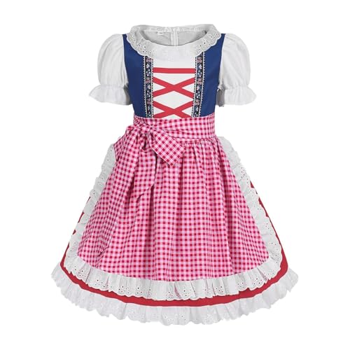 Deutsches Oktoberfest-Kleid – bayerisches Oktoberfest-Kostüm, weiche deutsche Dirndl-Kostüme, schulterfreies Biermädchen-Kostüm, bayerisches Oktoberfest im Vintage-Stil für Freunde, Familie, Halloween von Generisch