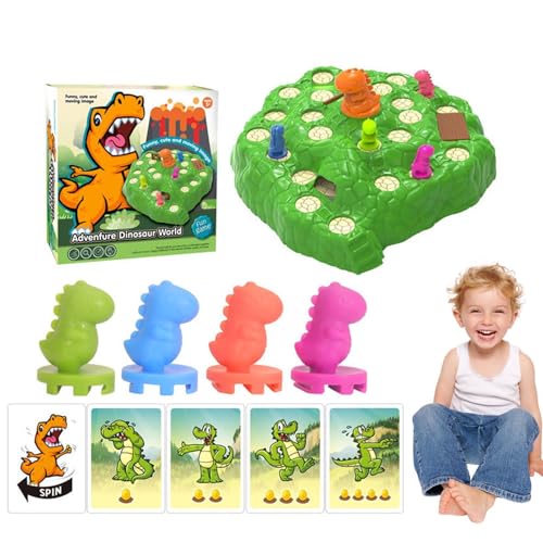 Dino-Brettspiel,Dinosaurier-Brettspiel, Lustiges Escape-Tischspielspielzeug, Aktivitätsspielzeug für die frühe Entwicklung für Osterkorbfüller, Kindergarten, Vorschule von Generisch