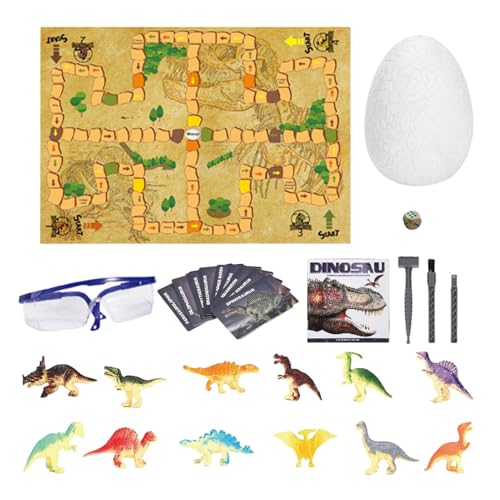 Dino-Eier-Ausgrabungsset,Dino-Ausgrabungsset - Interaktives Dinosaurier-Fossilien-Eier, kreatives Design - Lustiges wissenschaftliches Experimentierset. Entdecken Sie Eierspielzeug für Kinder, Mädch von Generisch