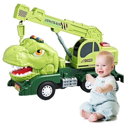 Dinosaurier-Autospielzeug, Dinosaurier-LKW-Spielzeug, Auto Spielzeug Dinosaurier Auto, Ziehen Sie zurück, Dinosaurier -Ingenieurfahrzeug -Lernspiele, Reibungsdino -Spielzeug für Kinder im Alter von üb von Generisch