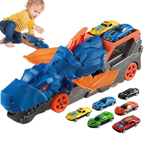 Dinosaurier-Autospielzeug, Dinosaurier-Transportauto,Trägheits-Schiebe-Dinosaurier-Transportwagen - Dinosaurier-Auto-Set, Dinosaurier-Autotransporter, LKW-Spielzeug für , Mädchen, Kleinkinder, Kinder von Generisch