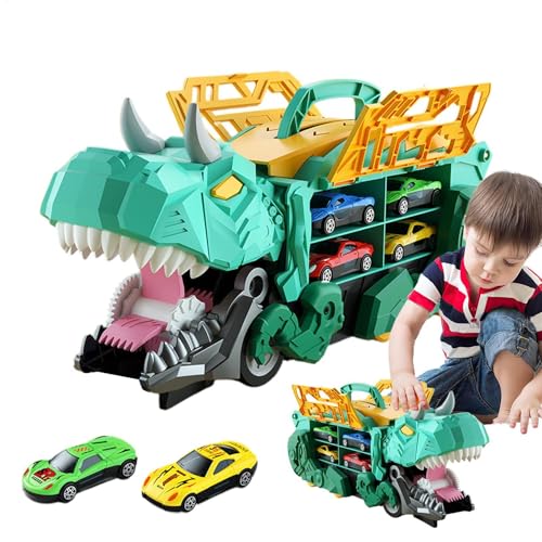 Dinosaurier-Fahrzeugspielzeug, pädagogisches Auto-Spielset, tragbares Transportspielzeug, Dinosaurier-Transportträger, Kinderauto-Aufbewahrungsspielzeug, interaktives LKW-Spielzeug, Kinderfahrzeug-Org von Generisch