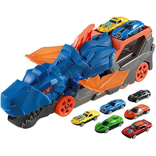 Dinosaurier-LKW-Spielzeug, Dinosaurier-Spielzeug für Kinder - Dino-LKW-Transporter-Spielzeug für Kinder - Dinosaurier-Auto-Set, Dinosaurier-Autotransporter, LKW-Spielzeug für , Mädchen, Kleinkinder, K von Generisch