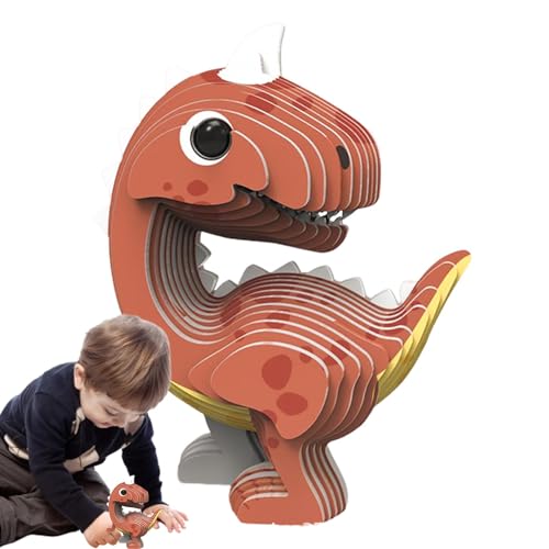 Dinosaurier-Modellpuzzle, 3D-Puzzles für Kinder,Lernspielzeug-Puzzles für Kinder | 3D-Lernpuzzles Dinosaurier-Tiermodell, Kunst und Handwerk für und Mädchen von Generisch