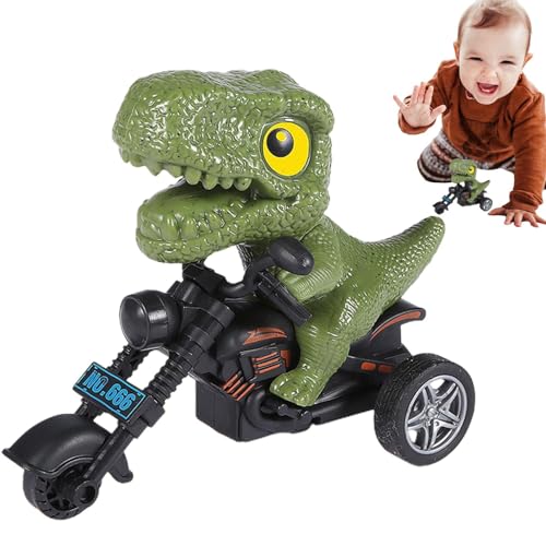 Dinosaurier-Motorrad für Kinder, zurückziehbares Dinosaurier-Auto, Motorrad-Autospielzeug für Kinder, Reibungsbetriebenes Motorradspiel, Dinosaurier-Autospielzeug, ohne Batterien für Kleinkinder und V von Generisch