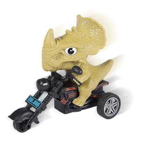 Dinosaurier-Motorrad für Kinder, zurückziehbares Dinosaurier-Auto | Motorrad-Autospielzeug für Kinder - Reibungsbetriebenes Motorrad-Spielspielzeugauto für Kinder, Dinosaurier-Autospielzeug für Kleink von Generisch