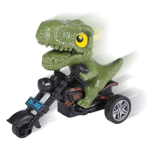 Dinosaurier-Motorrad für Kinder, zurückziehbares Dinosaurier-Auto | Motorrad-Autospielzeug für Kinder - Reibungsbetriebenes Motorrad-Spielspielzeugauto für Kinder, Dinosaurier-Autospielzeug für Kleink von Generisch