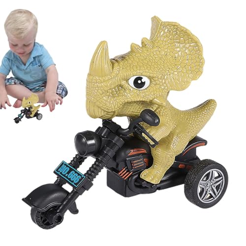 Dinosaurier-Motorrad für Kinder, zurückziehbares Dinosaurier-Auto | Trägheits-Motorradspielzeug - Reibungsbetriebenes Dinosaurier-Autospielzeug, Spielzeugauto für Kinder, ohne Batterien für Kleinkinde von Generisch