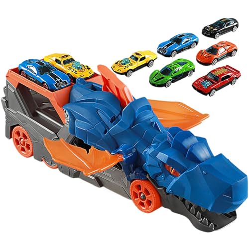 Dinosaurier-Spielzeug für Kinder,Dinosaurier-Transportwagen - Dino-LKW-Transporter-Spielzeug für Kinder - Dinosaurier-Auto-Set, Dinosaurier-Autotransporter, LKW-Spielzeug für , Mädchen, Kleinkinder, K von Generisch