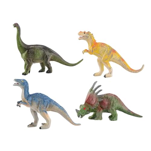 Dinosauriermodell, kleine Dinosaurier-Spielzeuge - 4 verschiedene Dinosauriermodelle, Kuchentopper, Sammelfiguren, Ostereierfüller, realistisches Kinderspielzeug für von Generisch