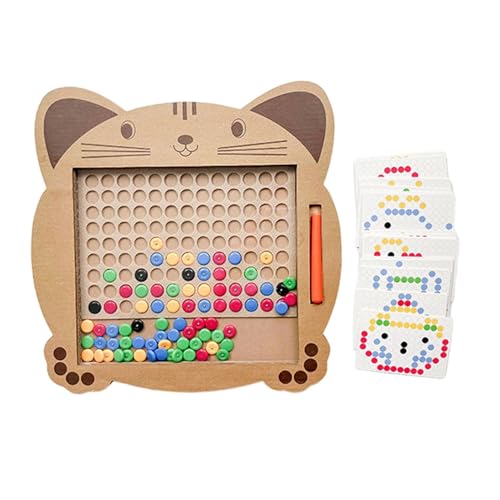 Doodle Board für Kinder, magnetische Punktkunst, Niedliche Katzen-Dot-Art-Magnettafel, Vielseitige Magnet-Puzzle-Brettspiele, interaktive Lernaktivitäten für den Vorschulbereich von Generisch