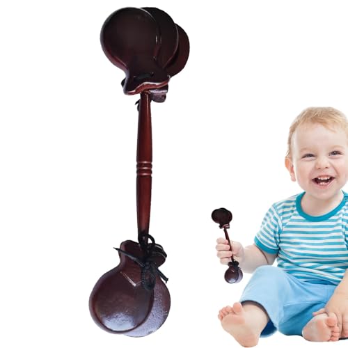 Doppelkopf-Musikrasseln-Spielzeug, Musikinstrumenten-Spielzeug,Doppelkopfinstrumente für Kinder - Kinderpädagogische Vorschul-Lerninstrumente für Zuhause und Kindergarten von Generisch