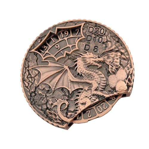 Dragon Design Fidget Dice, Spinner Dice, Holiday Festive Supplies, Zinc Alloy Dice Spinner, Fidget Toy, Cool Game Spinner, Holiday Game Spinner, Role Playing Table Game for Women Men von Generisch