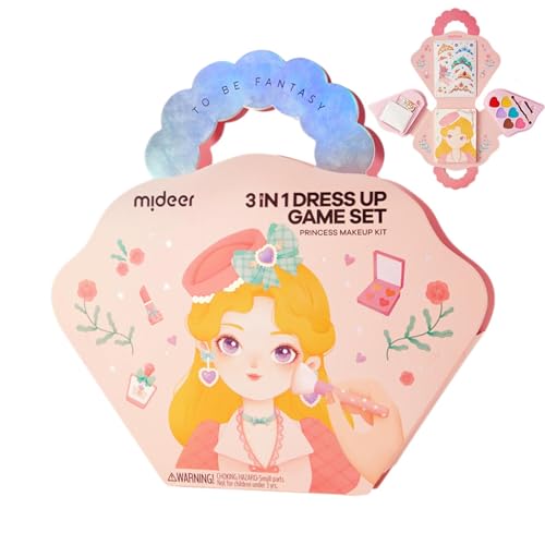 Dress Up Game Set, Paper Sticker Dress Up Kit, Princess Up Activity, Girls Paper Makeup Kit, Sticker Activity Book, Kids Dress Up Toy, Dress Up Stickers, Interactive Sticker Kit, Kids Activity von Generisch