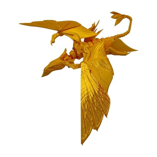 Dynamische 3D Gedruckte Drache Mit Flügeln, Überraschung Drachen Zappelspielzeug, 3D Gedruckte Artikulierter Dragon, Bewegliches Flexibles Kristalldrachen Spielzeug für Desktop von Generisch