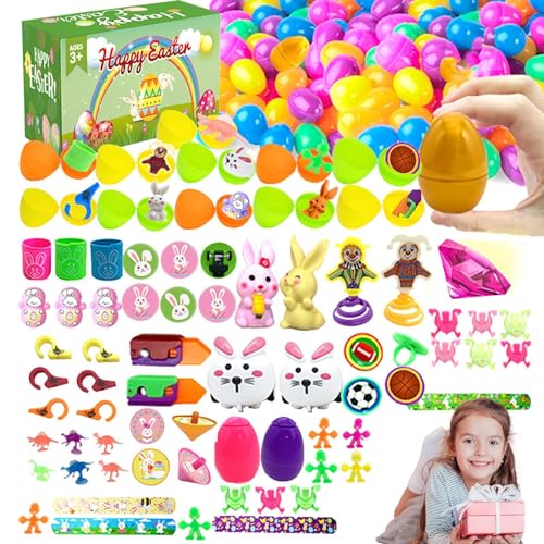 Easter Egg Fillers Kits | 100 Pieces Egg Fillers Toys | Creative Easter Basket Stuffers | Surprise Egg Toys | Fun And Safe Basket Stuffers For Kids Boys And Girls von Generisch