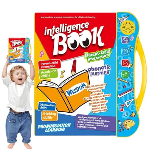 Educational Sound Talking Book Electronic Learning Book Phonetic Learning Book for Kids Talking Book for Interactive Learning Book for Children Preschool Learning Toy Sound Pronunciation Book von Generisch