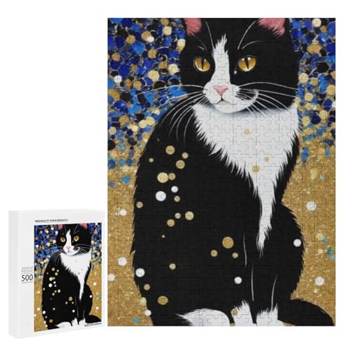 Eine bezaubernde Katze inmitten glitzerndes Konfetti, 500 Teile Tier, klassisches Holzpuzzle für Erwachsene Eine bezaubernde Katze inmitten glitzerndes Konfetti, 500 Teile Tier, klassisches Holzpuzzle für Erwachsene von Generisch