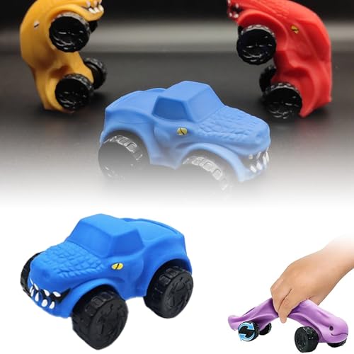 Einfache Verformung Puzzle-Spielzeug Auto Verformung Spielzeug Weichkautschuk Auto Spielzeug TPR elastisches Auto Spielzeug kann langsam dehnbar mexikanischen Dinosaurier Auto Spielzeug (C) von Generisch