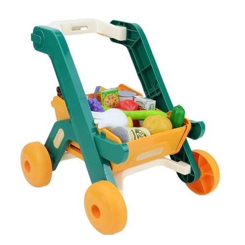 Einkaufswagen-Spielzeug, -Einkaufswagen | Pretend Play Food Rollenspielset - Lebensmittelgeschäft, so tun, als ob Sie Lebensmittel-Spielzeug mit Play-Food-Shop-Zubehör für Kleinkinder im Alte von Generisch