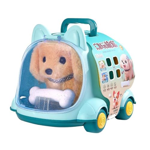 Electric Pet Simulation, Kids Pet Care Play Set, Electric Pet Animal Simulation Plush Toy, Pretend Feeding Bottle and Comb Included, Robot Dog Rabbit Cat Toy, Pet Care Play Set for Kids von Generisch