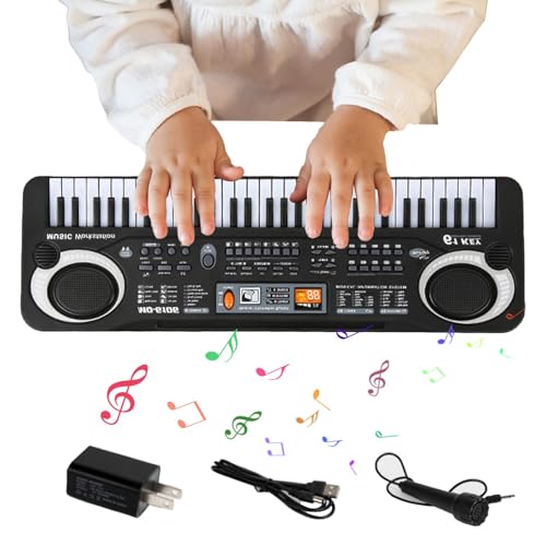 Elektronisches Instrument für Kinder,Klaviertastatur für Kinder - 61 Tasten zum Erlernen elektronischer Kinderinstrumente - Musikalisches Keyboard-Klavierspielzeug, Kindermusikinstrumente, Spielzeug f von Generisch