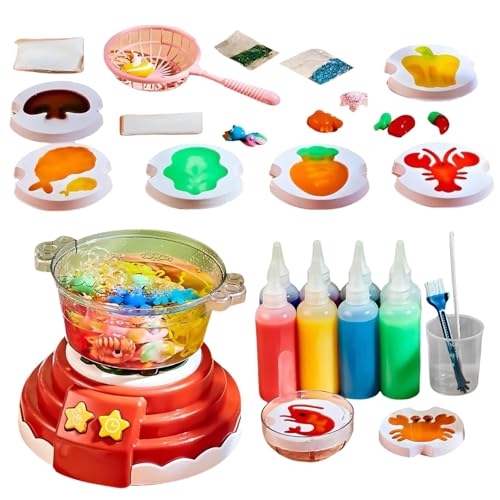 Elf Kit – Fairy Mit Hot Pot Set, Küchenzubehör Kochende Kochtöpfe Mit Beleuchtung Und Dynamischen Soundeffekten – Rot von Generisch