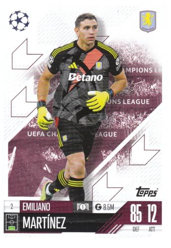 Emiliano Martinez t 8.5M Tormann A. Villa Topps CL 2024-25 Fußball Sammelkarte 2 von Generisch