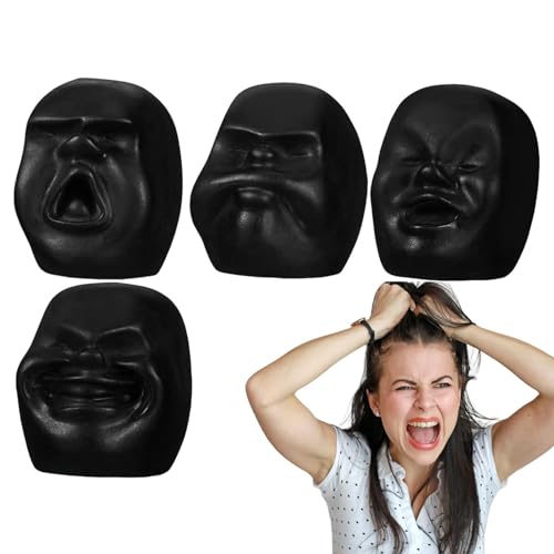 Emotionsbälle mit menschlichem Gesicht,Lustige Emotionsbälle mit menschlichem Gesicht - Niedliche 4 lustige menschliche Gesichtsbälle, duftende, entspannende Quetschspielzeuge,Schreibtisch-Fidget-Sens von Generisch