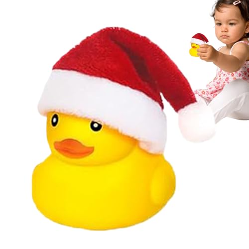 Enten für Kinder, Quietscheente für Weihnachten, Dekoration für das Armaturenbrett des Autos Duckies - Quietschende Quietscheenten für Badewanne, tragbares Spielzeug für Badezimmerpartys zu von Generisch