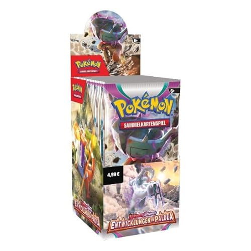 Entwicklungen in Paldea Display (18 Booster) | Orginal Pokemon | Deutsch | Schatztruhe Versandschutz von Generisch