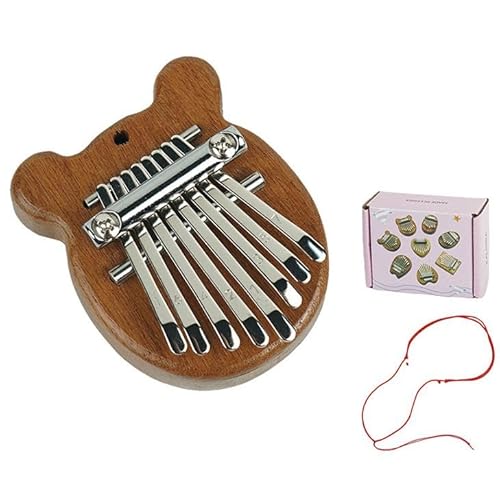 Exquisiter Mini-Finger-Daumenklavier, 8 Tasten, tragbar, Musik-Anhänger, Geschenke für Musikanfänger, Kinder, Instrumentenliebhaber, Musical von Generisch