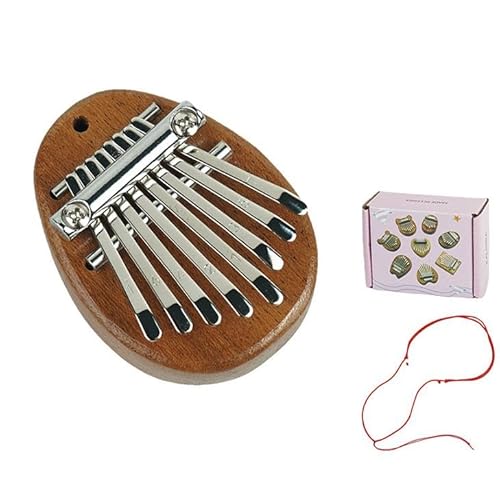 Exquisites Mini-Finger-Daumenklavier mit 8 Tasten, tragbar, Musik-Anhänger, Geschenke für Musik, Kinder, Anfänger, Liebhaber, Musikinstrument von Generisch