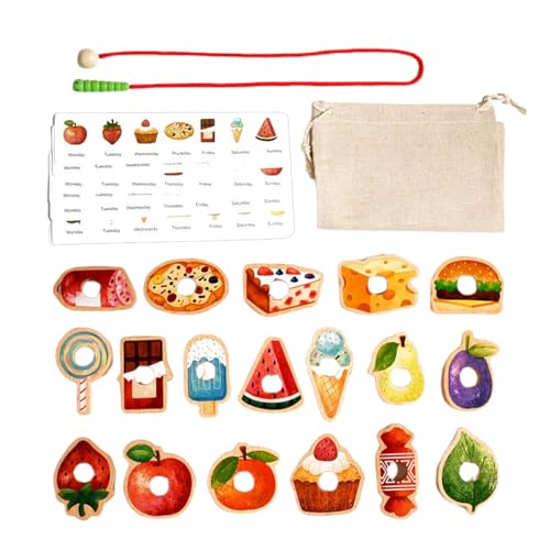 -Fadenspielzeug - Bildungshölzerfädenspielzeug | -Dünferperlen für frühes Lernen, Hand-Augen-Koordination, Vorschulaktivitäten und sensorisches Spiel geeignet -Fadenspielzeug - Bildungshölzerfädenspielzeug | -Dünferperlen für frühes Lernen, Hand-Augen-Koordination, Vorschulaktivitäten und sensorisches Spiel geeignet von Generisch