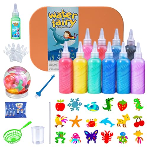 Fairy Toy Kit, Water Gel Creation Kit, Sea Creature Gel Molding Kit, Magic Gel Animal Toy Kit, Kids Water Gel Crafting Set, Reusable Gel Molds for Kids von Generisch