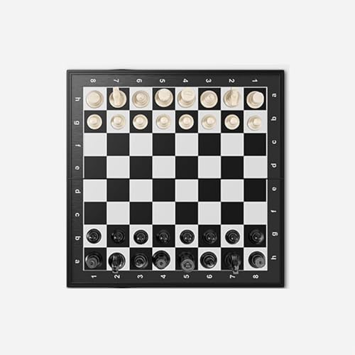 Faltbares magnetisches Schach-Set, 32-teilig, klein und tragbar, mit Stauraum im Brett, perfekt für Familie und Reisen (mittel, 63 x 63 cm) von Generisch