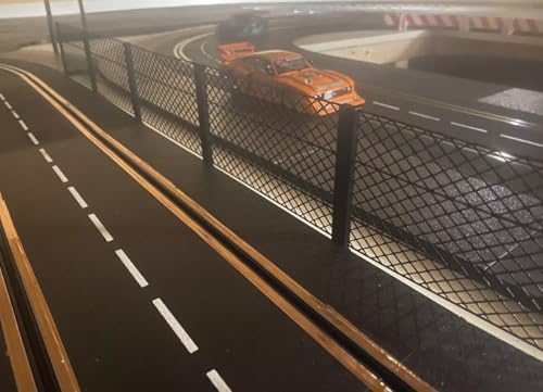 Fangzaun Schwarz kompatibel mit Carrera digital 124/132 Boxenmauer ca 1 m Slotcar Slotracing von Generisch