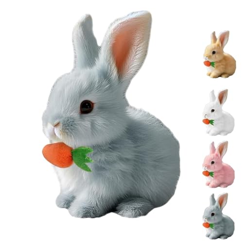 Fanyil Bunny Pal, Interaktiver Spielzeug Hase, Hüpfendes Fanyil Bunnypal, Hasen Roboter Als Spielzeug, Bunny Mein Realistisches Kaninchen, Interaktives Kaninchenspielzeug for Children (Grau) von Generisch