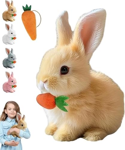 Fanyil Bunnypal, Sherum Bunny Pal, Bunny Mein Realistisches Kaninchen, Interactive Bunny Pal Rabbit Robot, Bouncing Rabbit with Sound Movements (Yellow) von Generisch