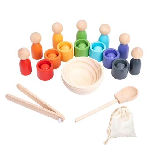 Farbsortierspielzeug - Holz Regenbogenspiel, Kleinkindsortieraktivität, robustes Holzspielzeug | Verbessern Sie das logische Denken, das pädagogische Spiel des Elternteils, frühkindliche Entwicklung f Farbsortierspielzeug - Holz Regenbogenspiel, Kleinkindsortieraktivität, robustes Holzspielzeug | Verbessern Sie das logische Denken, das pädagogische Spiel des Elternteils, frühkindliche Entwicklung f von Generisch
