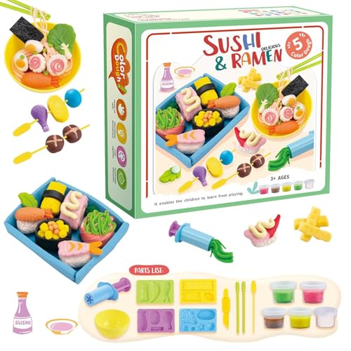 Farbteig-Set, Spielteig-Eiscreme-Spielset - Waffel-Pizza-Burger-Maker, Rollenspiel-Kochspielzeug,Waffel-Pizza-Burger-Maker, Rollenspiel-Kochspielzeug, zum Spielen von Lebensmitteln, zum Kochen von Ton von Generisch