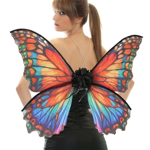 Feenflügel Kostüm | Schmetterlingsflügel Umhang | Cosplay Feenflügel für Mädchen Halloween Schmetterling Kostüme Dress Up Cosplay Flügel von Generisch